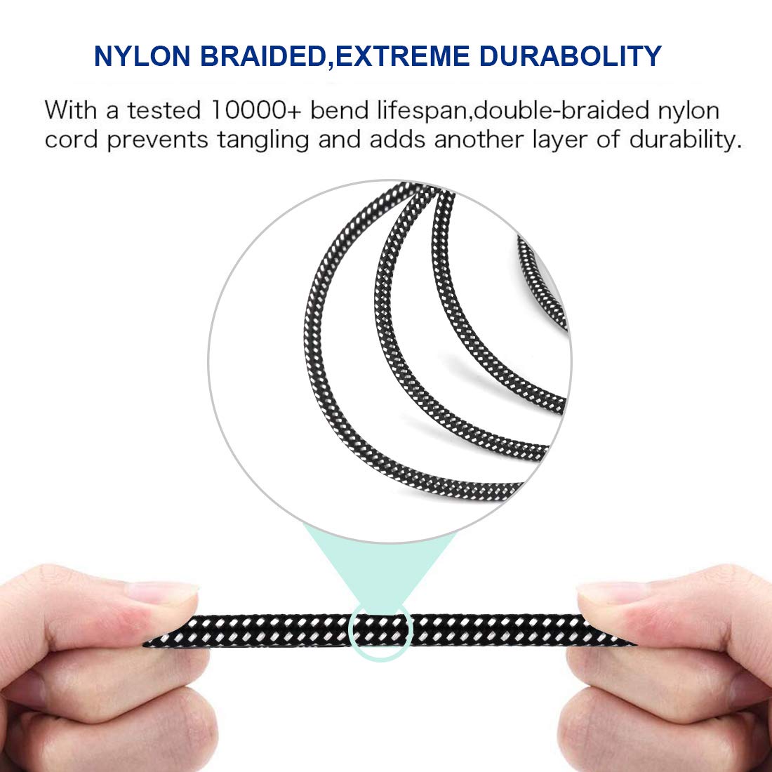 Kinxiyu Xlr Cable 10 Ft, 3 Pin Nylong Braided Balanced Xlr Male To Xlr Female Microphone Dmx Patch Cords (Pure Copper Conductors