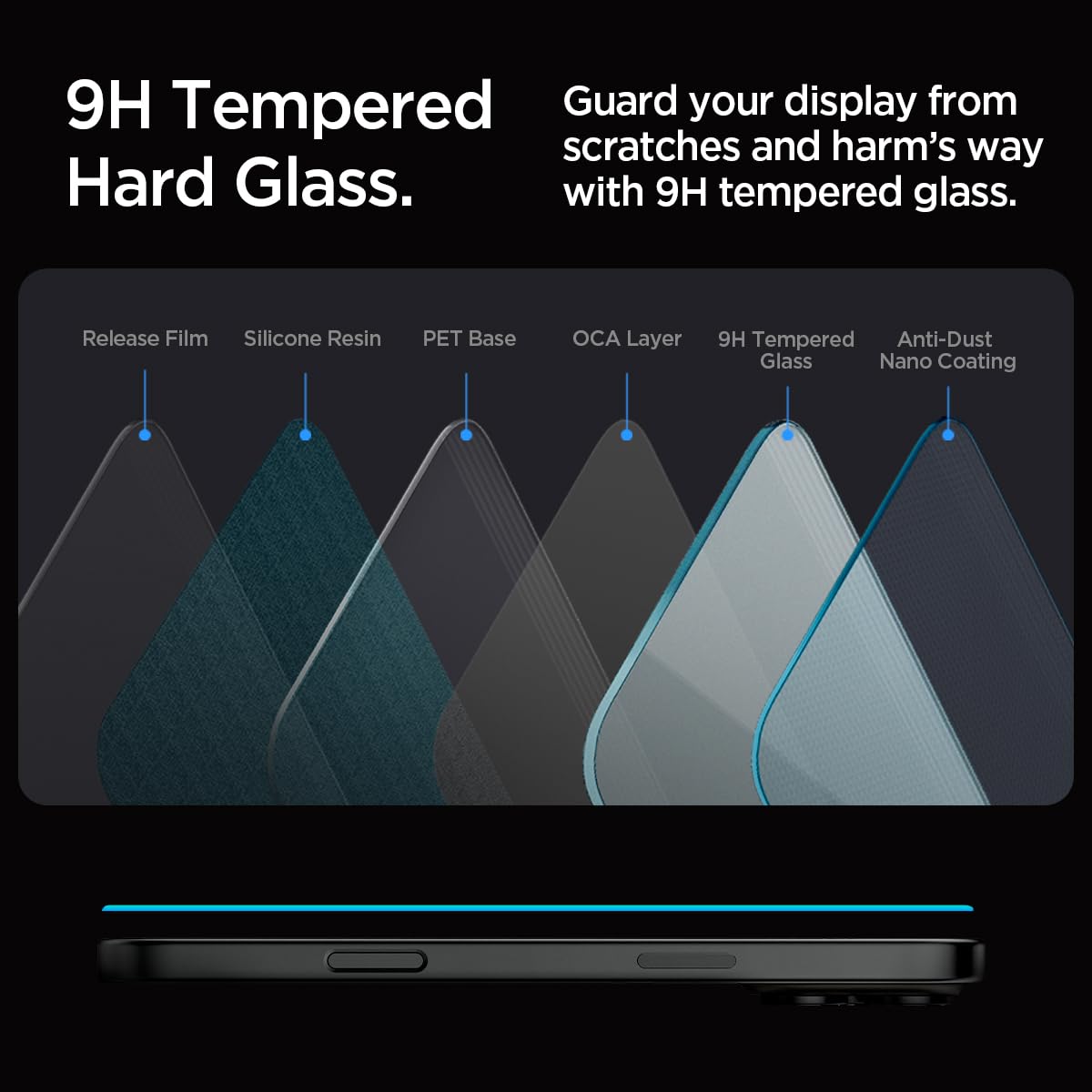 Spigen Tempered Glass Screen Protector [Glastr Ez Fit] Designed For Iphone 16 Pro [2 Pack]