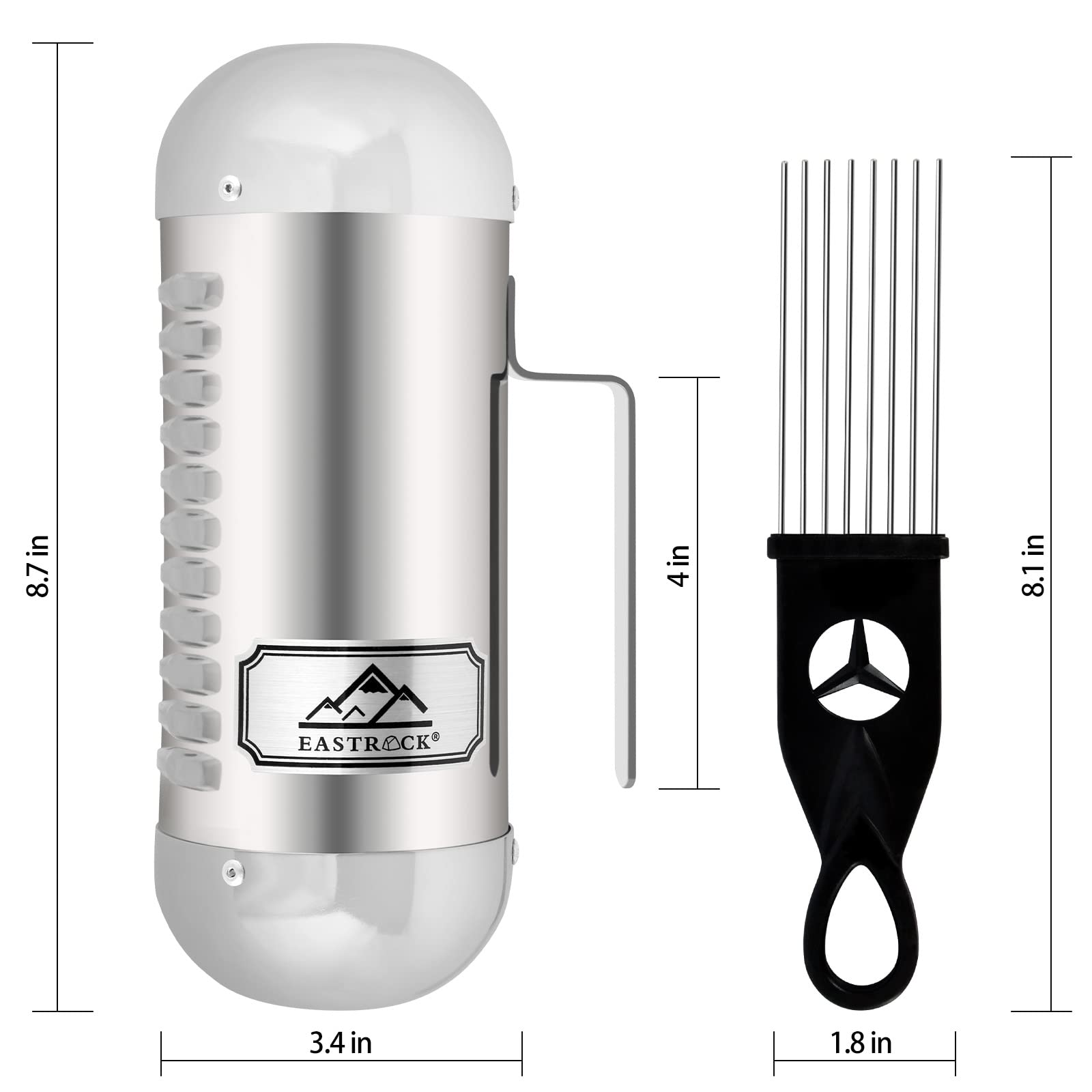 Eastrock Guiro Instrument Professional Stainless Steel Guiro Instrument Puerto Rico Latin Percussion Instrument Guiros With Scra