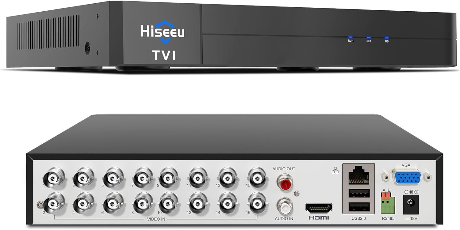 Hiseeu 1080P Dvr 16 Channel Security Digital Video Recorder Advanced Cctv Dvr For Security Camera,Ahd/Tvi/Cvi/Cvbs/Ipc 5 In 1 Hybrid,Remote Access,No Monthly Fee(No Hard Drive)