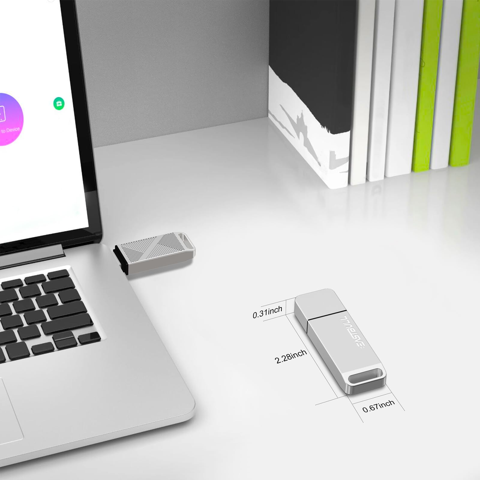 Eastbull Fat32 Usb2.0 Usb Flash Drive 16Gb, Fast Speed Thumb Drive Metal Pen Drive 16 Gb Usb 2.0 Memory Stick For Storage And Backup (Silver, Not Included Adapter)