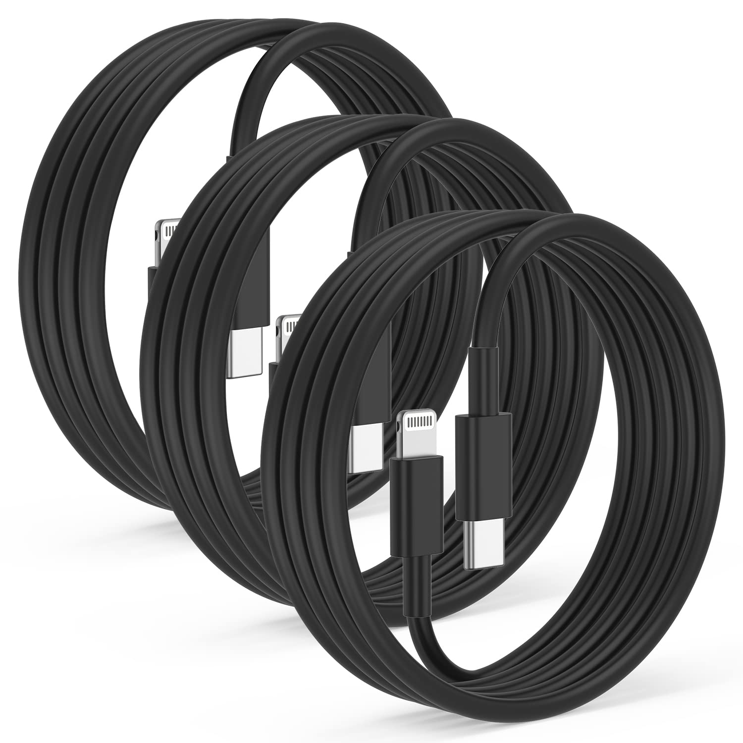 2Pack For Apple Iphone 14 13 12 Fast Charger Cable Black 6Ft [Apple Mfi Certified], Usb Type C To Lightning Cable 6 Foot Apple Iphone Charging Cord For Apple Iphone 13 12 Pro Xr Xs Max X 8 Plus