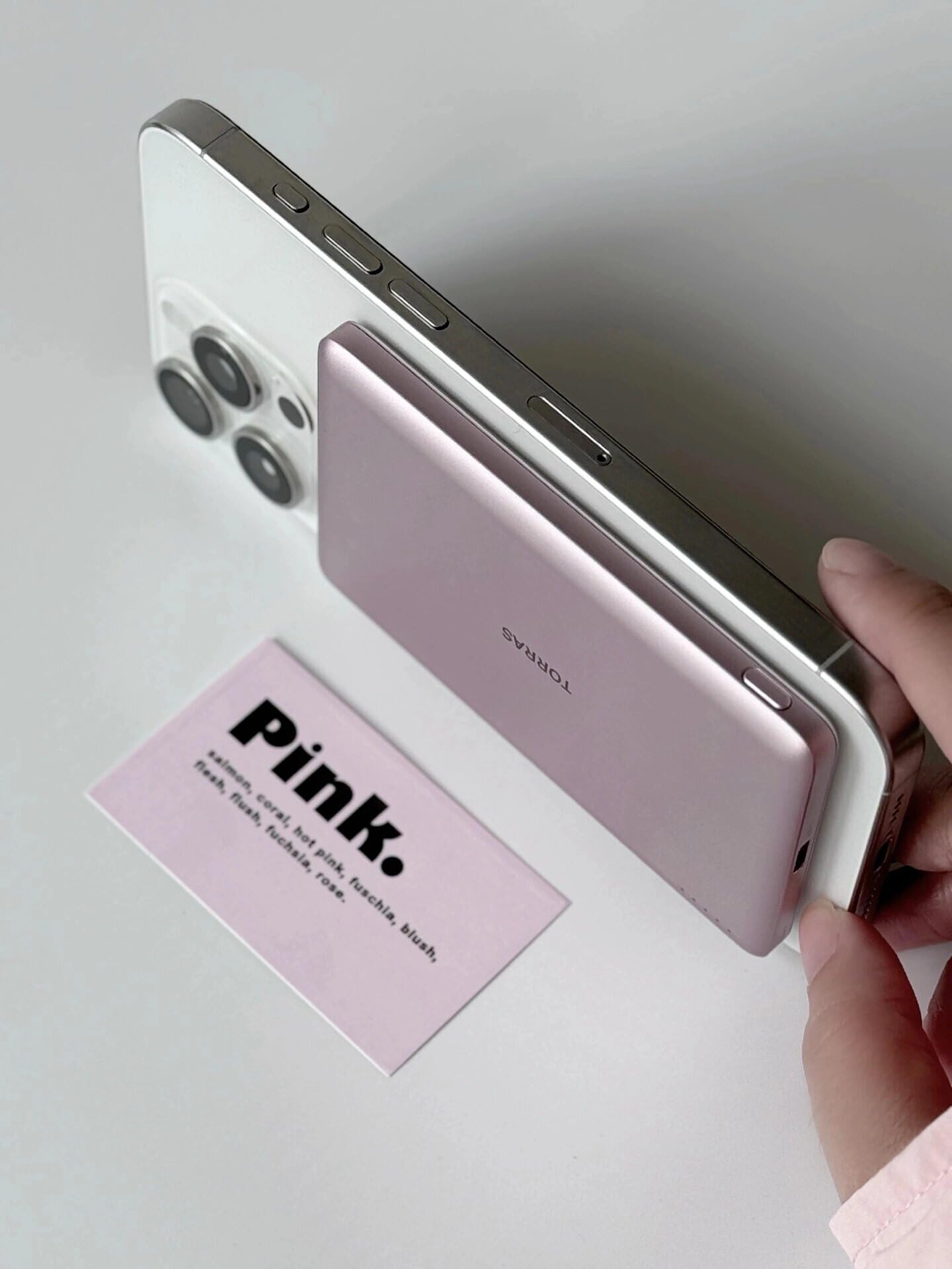 Torras Minimag Power Bank, 5,000Mah Wireless Portable Charger With Usb C Cable, [Ultimate Slim] Fast Charging Durable Magnetic B