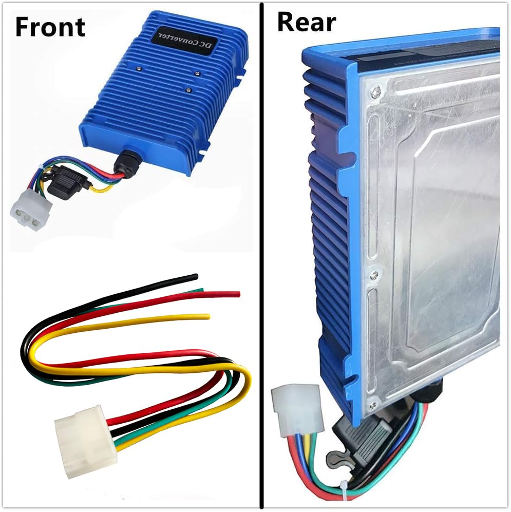 30 Amp Dc Converter I Golf Cart Voltage Reducer Voltage Converter (36V/48V To 12V) With Dual Power Source Fits On Club Car E Z G