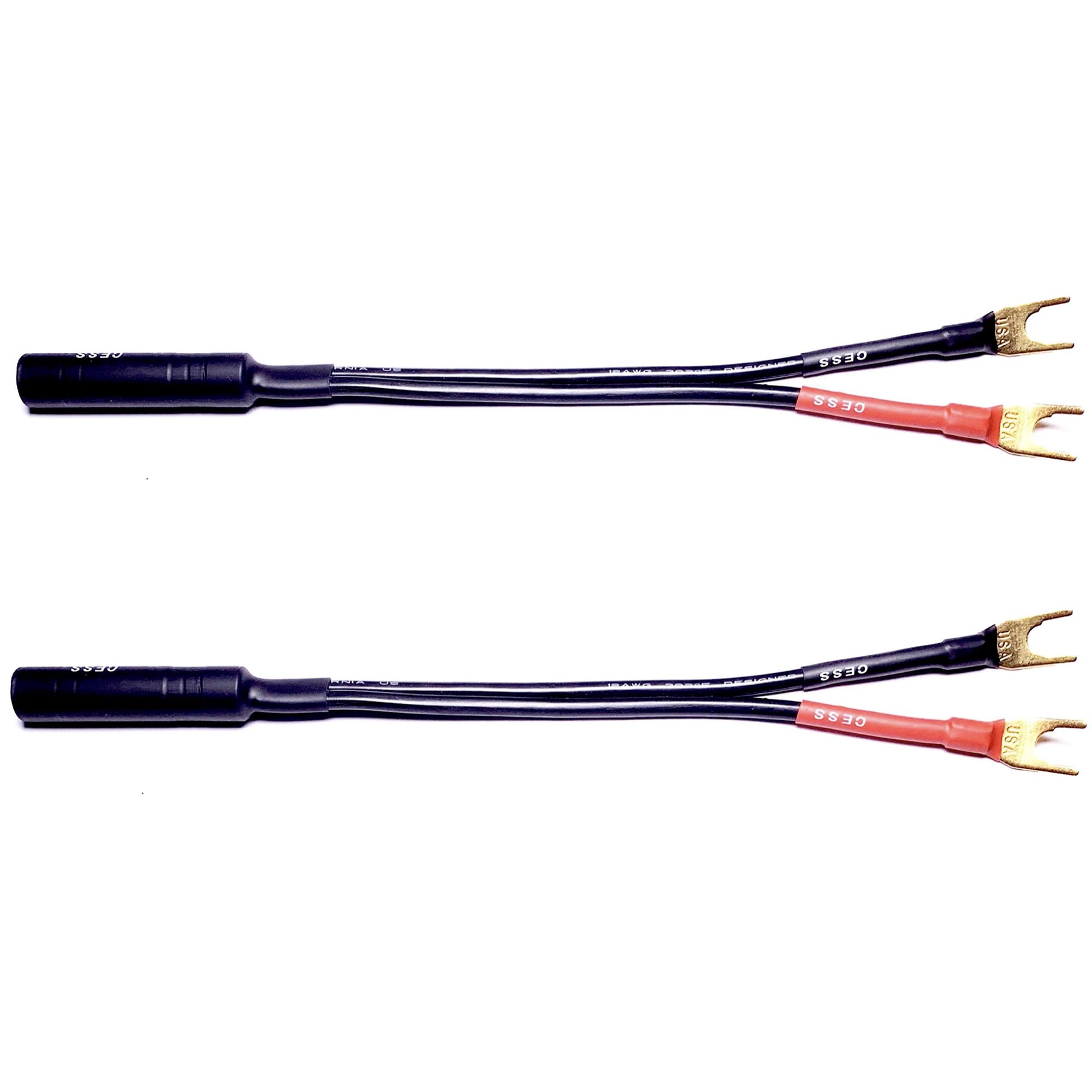 Cncess Cess 002L Barrier Spade Fork To 1/4 Inch Ts Speaker Cable Adapter (Large Spade)