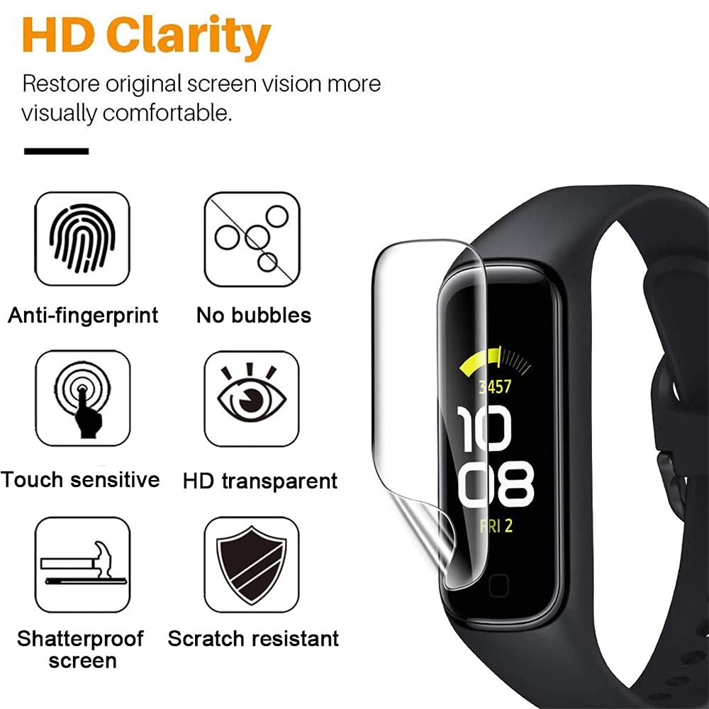 6 Pack Replacement Bands Compatible With Samsung Galaxy Fit 2 Sm-R220 For Women Men Classic Watch Band Strap Wristband For Galax