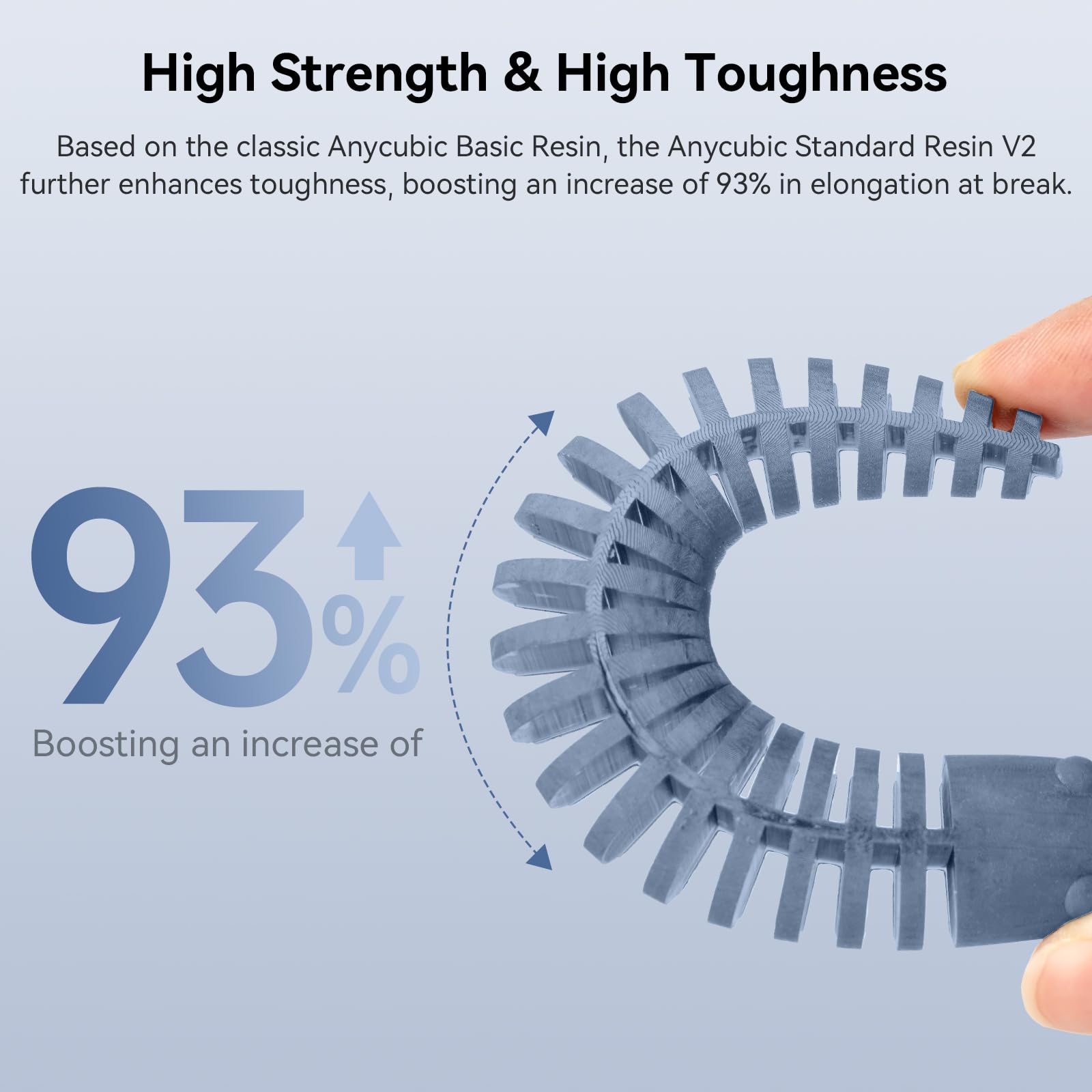 Anycubic 3D Printer Resin, Upgraded 8K Standard Resin V2, Enhanced Toughness And Strength, Lower Odor, High Precision 3D Printin