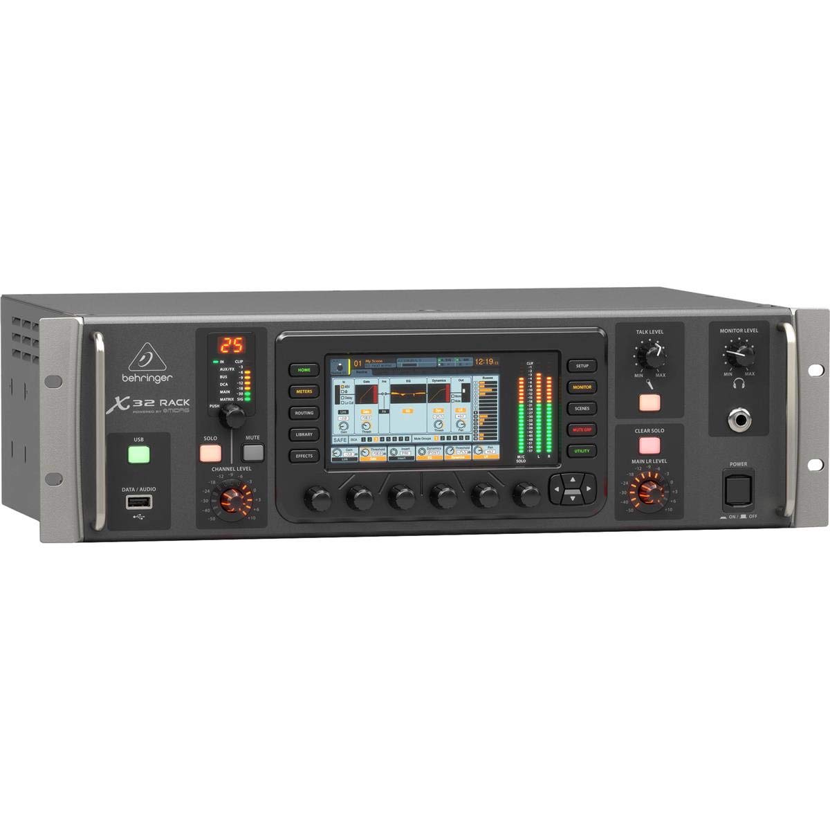 Behringer X32 Rack Digital Mixer - Black, Compact Design, Professional Audio Interface for Live Sound and Studio Recording