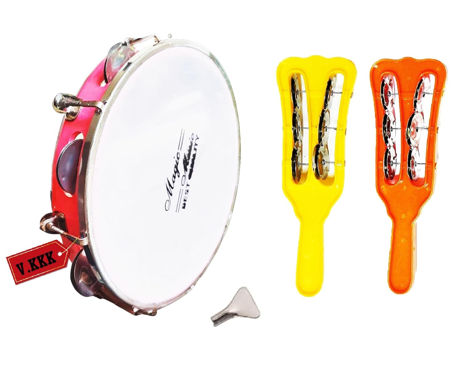 DESCTIDY 10inch Tambourine/set of 2 Kartal musical instruments