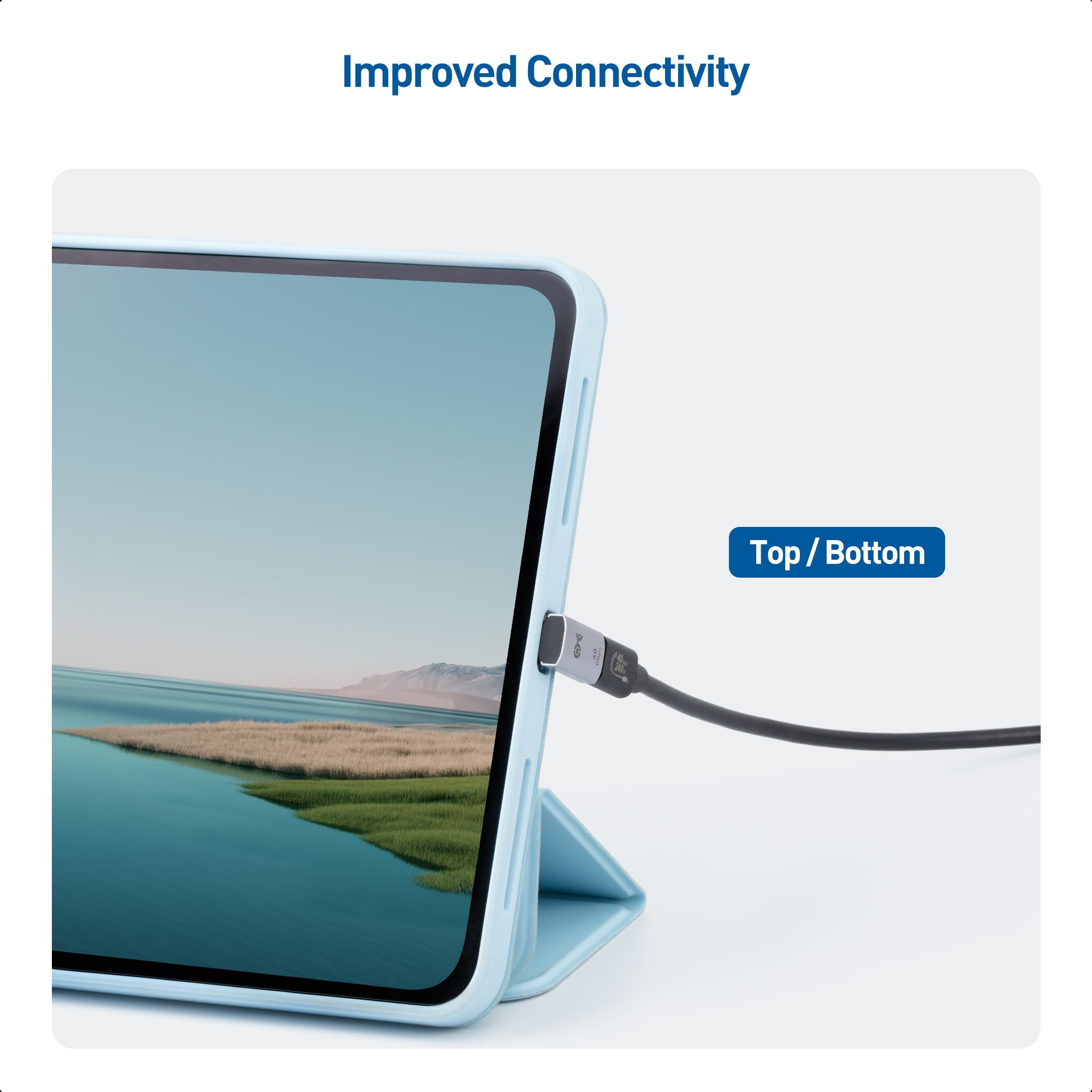 Cable Matters 2 Pack 40Gbps Right Angle USB C Adapter, Up to [4K@240Hz Video, 240W Charging, 40Gbps Data Transfer] 90 Degree USB C Adapter, Compatible with Thunderbolt 4, iPhone 16, Steam Deck
