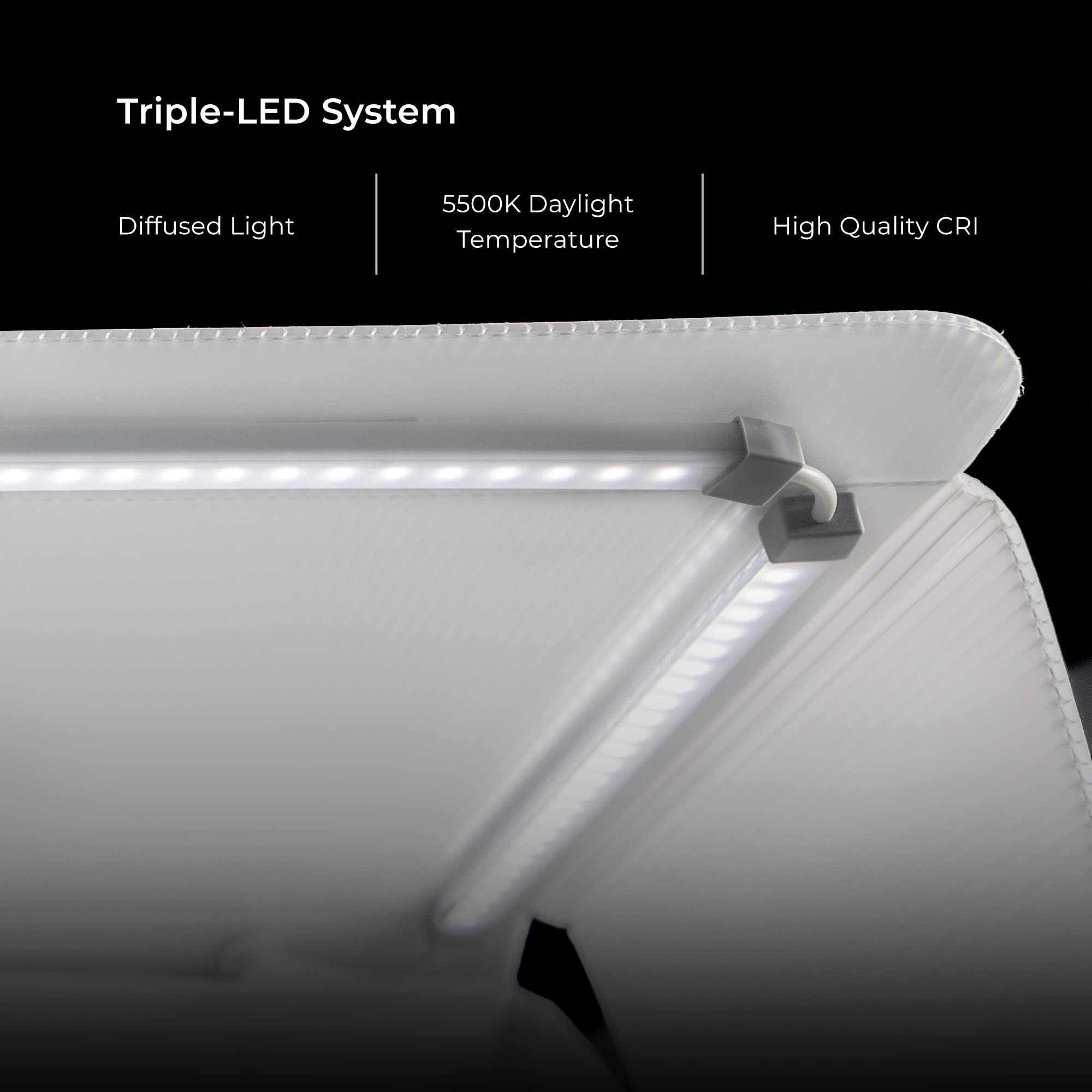 Foldio3 (25Inch Lightbox For Product Photography / 25'' X 25'' / Portable Studio, Dimmable Led Chips, Cri 97+, Background Sheet