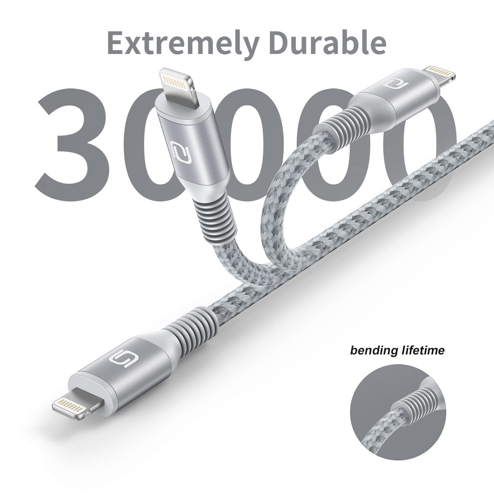 Iphone Charger Cable 10Ft, 3Pack Mfi Certified Extra Long Lightning Cable 10 Foot Fast Charging Cord Durable Nylon Braided Usb Cable For Iphone 14 13 12 11 Pro Max Xs Xr X 8 7 6S 5 Plus/Ipad/Airpods