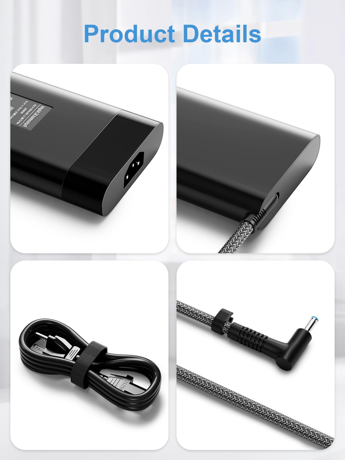 200W Ac Adapter Laptop Charger Compatible With Hp Omen Pavilion 15 17 Victus Gaming Laptop Charger, Zbook Firefly 15 17 G3 G4 G5