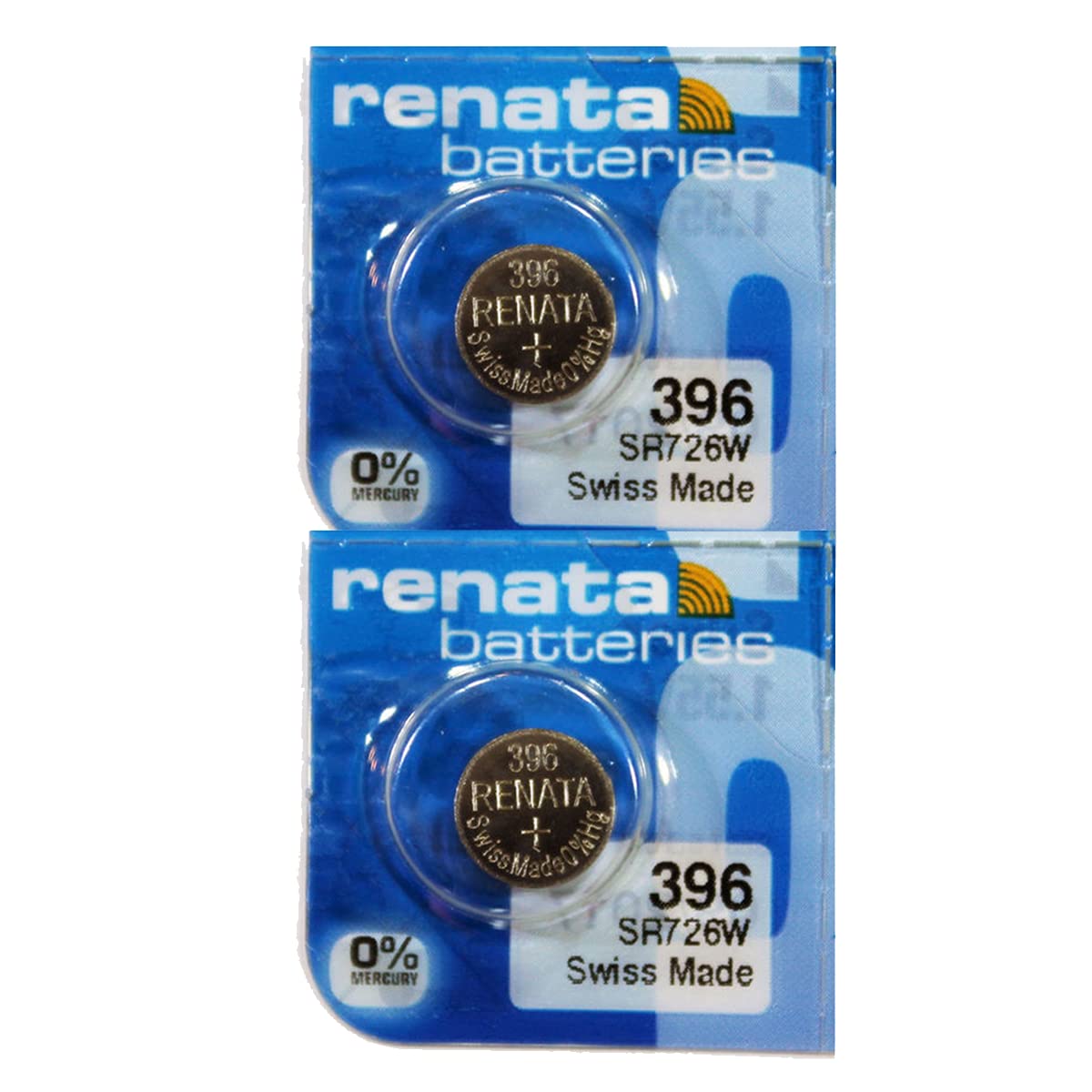 Renata 396 Sr726W Batteries   1.55V Silver Oxide 396 Watch Battery (2 Count)