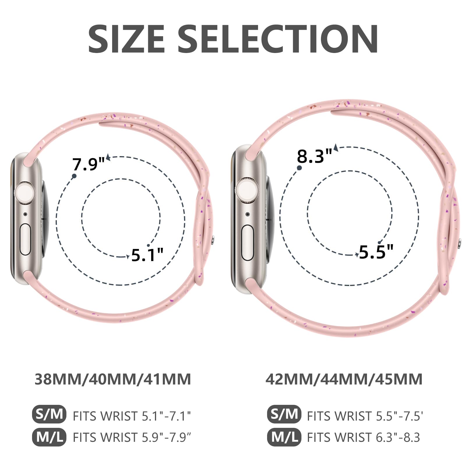 Imivio Sport Band Compatible With Apple Watch Band 40Mm 38Mm 41Mm 42Mm 44Mm 45Mm 49Mm For Women Men, Soft Silicone Waterproof Re