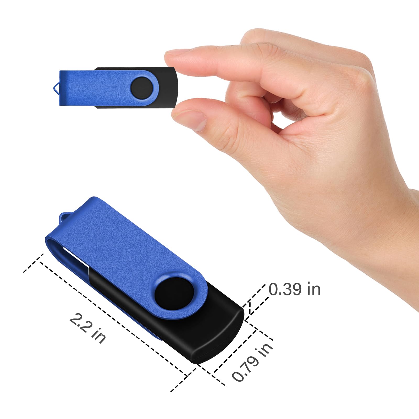 Eastbull Flash Drives Bulk 2Gb Usb Thumb Drive 100 Pack Usb 2.0 Memory Stick Swivel Pen Drive With Lanyard For Storage And Backup (2Gb 100 Colors)