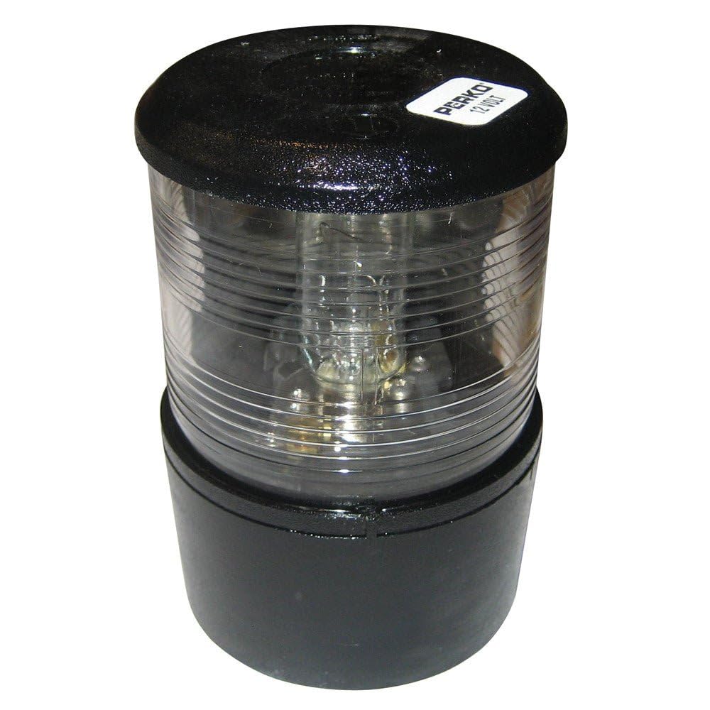 Perko Masthead Light F/Sail Or Power Less Than 20M - 12Vdc - Black Base Mount/White Light,WBLITB08C25WRGH