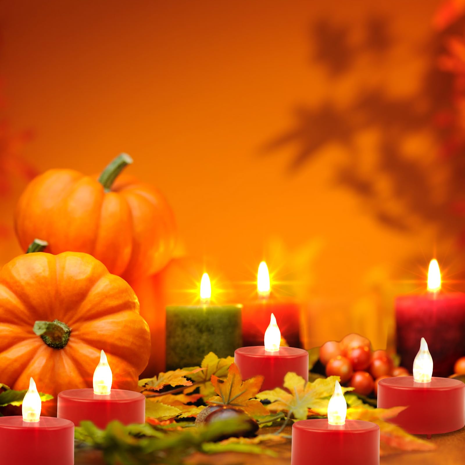 Led Tea Lights Flameless Candles: Battery Operated Bulk 24 Pack Realistic And Bright Flickering Long Lasting 200 Hours Electric