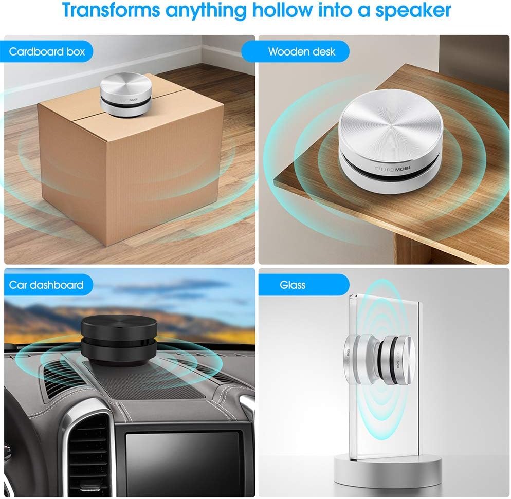 Docooler Bone Conduction Speaker, Mini Bone Conduction Portable Speaker, Small Speaker, Wireless Speaker Stereo Bass Sound Creative Portable Speaker, Built In Mic Sound For Home,Outdoor (Black 1 Pack)