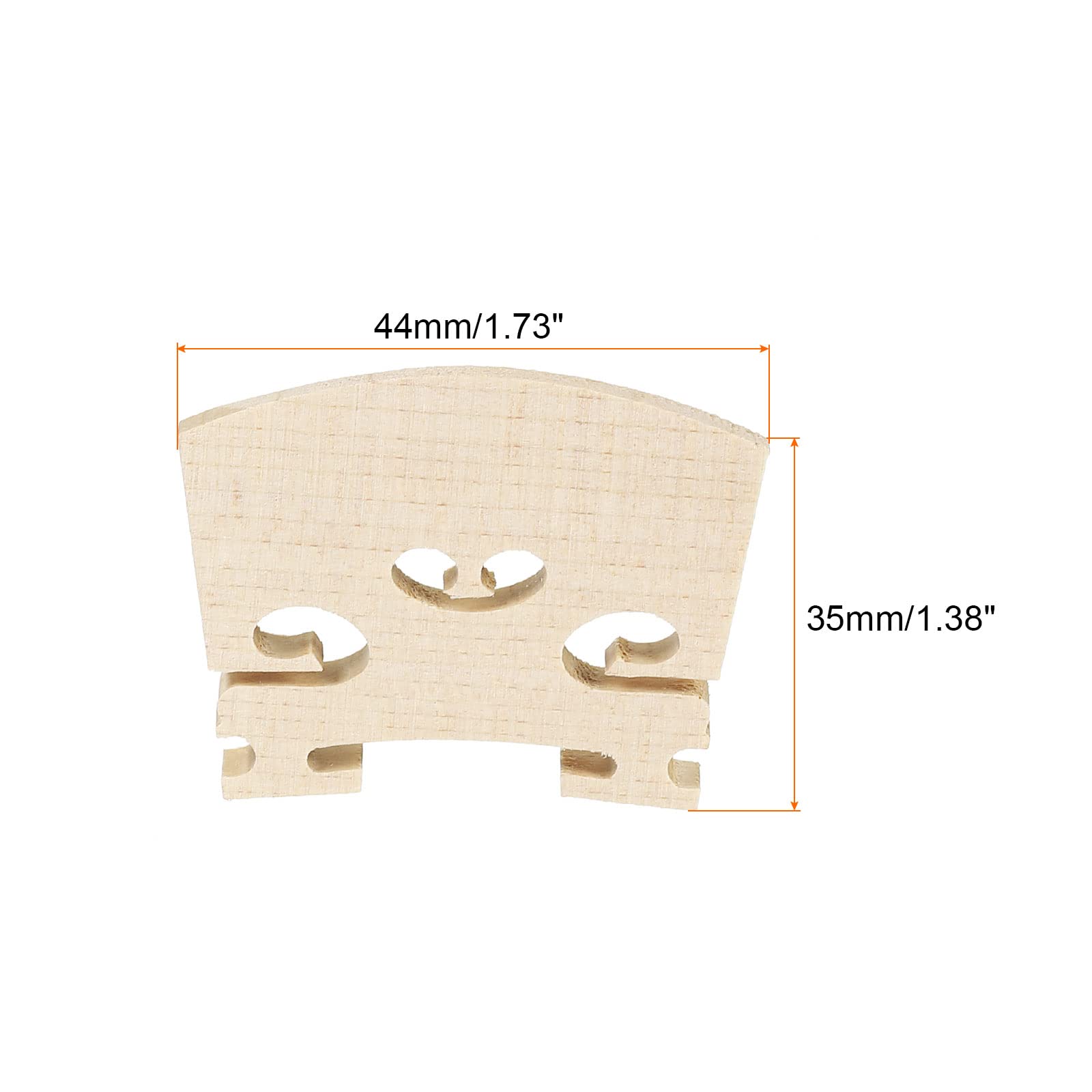 Meccanixity 1/2 Violin Bridge Maple Wood Violin Parts For 1/2 Violin, Pack Of 4