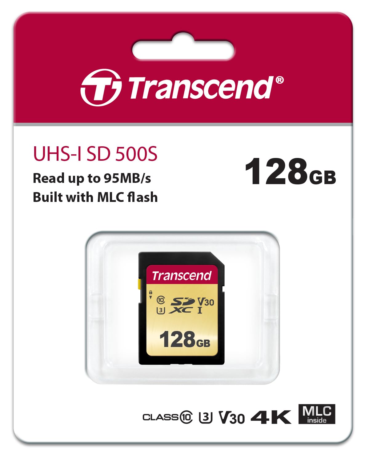 Transcend 128Gb Sdxc/Sdhc 500S Memory Card Ts128Gsdc500S