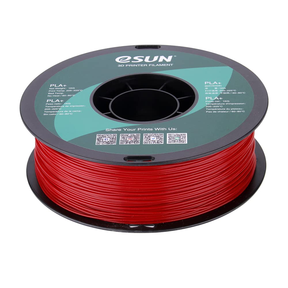 Esun Pla Pro (Pla+) 3D Printer Filament, Dimensional Accuracy +/  0.03 Mm, 1Kg Spool, 1.75Mm, Fire Engine Red, (Pantone 199C)