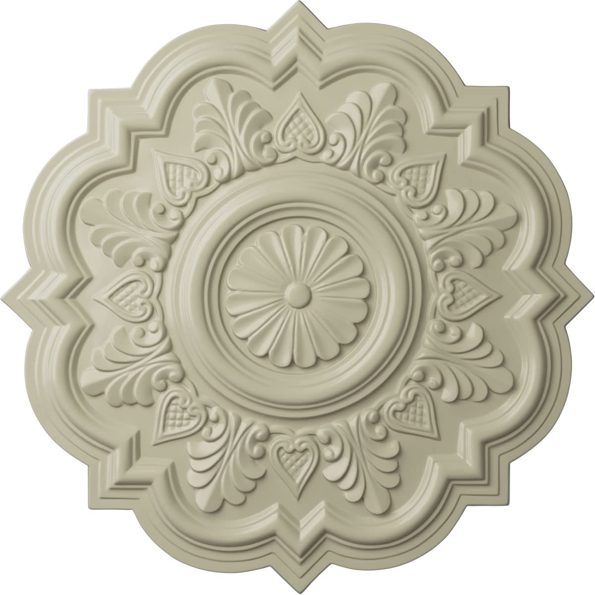 Ekena Millwork CM20DRCYF Deria Ceiling Medallion, Clear Yellow