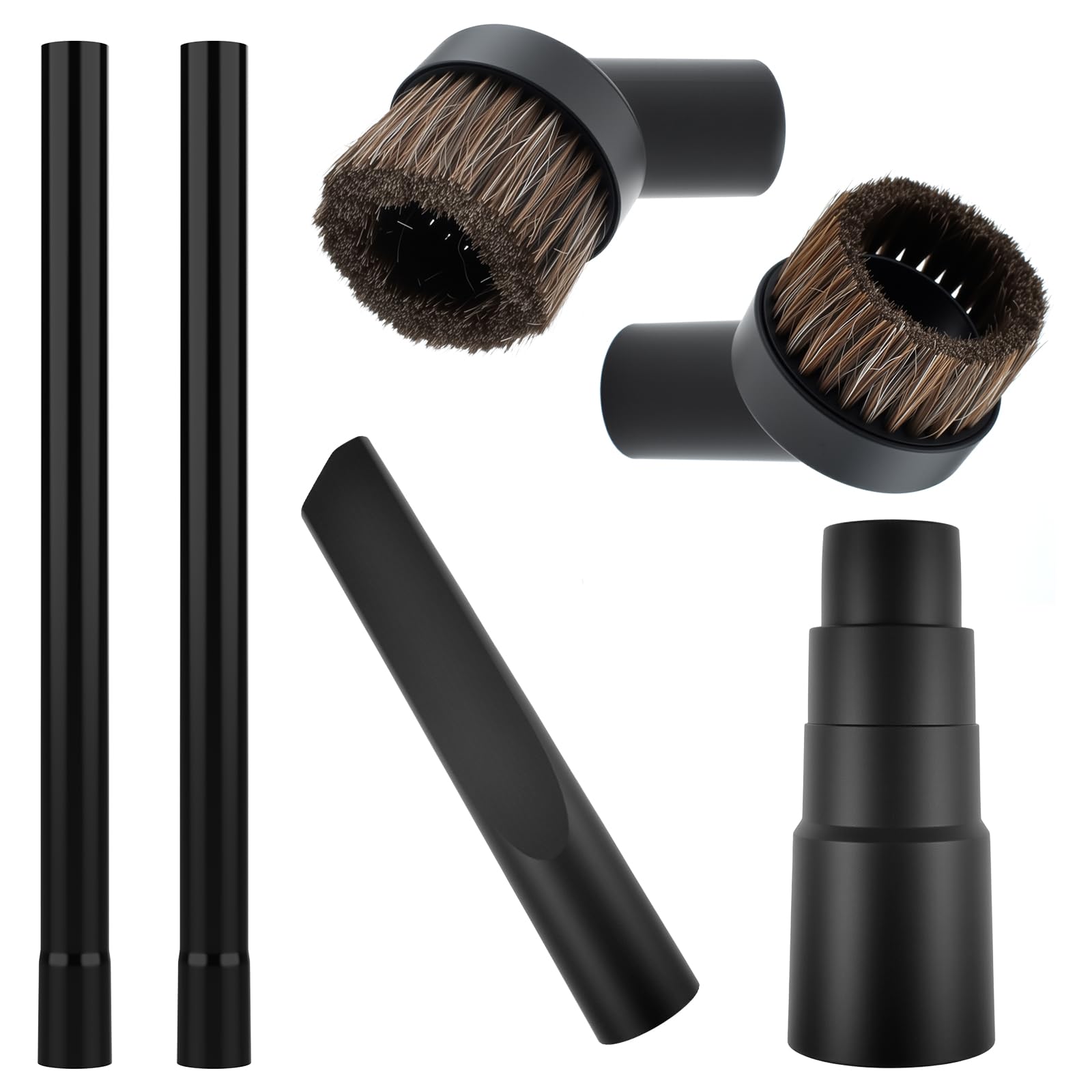 UBANU 6Pcs Vacuum Attachments Set, 17.7 Extension Wands, Crevice Tool