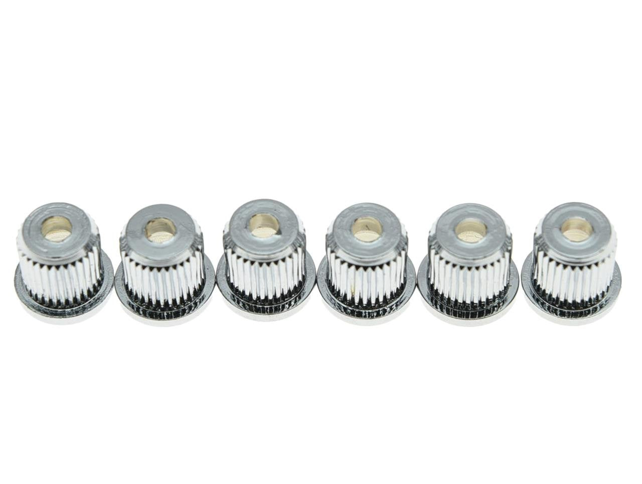 Dopro Set Of 6 Chrome Guitar String Through Body 5/16'' String Ferrules For American Standard Telecaster