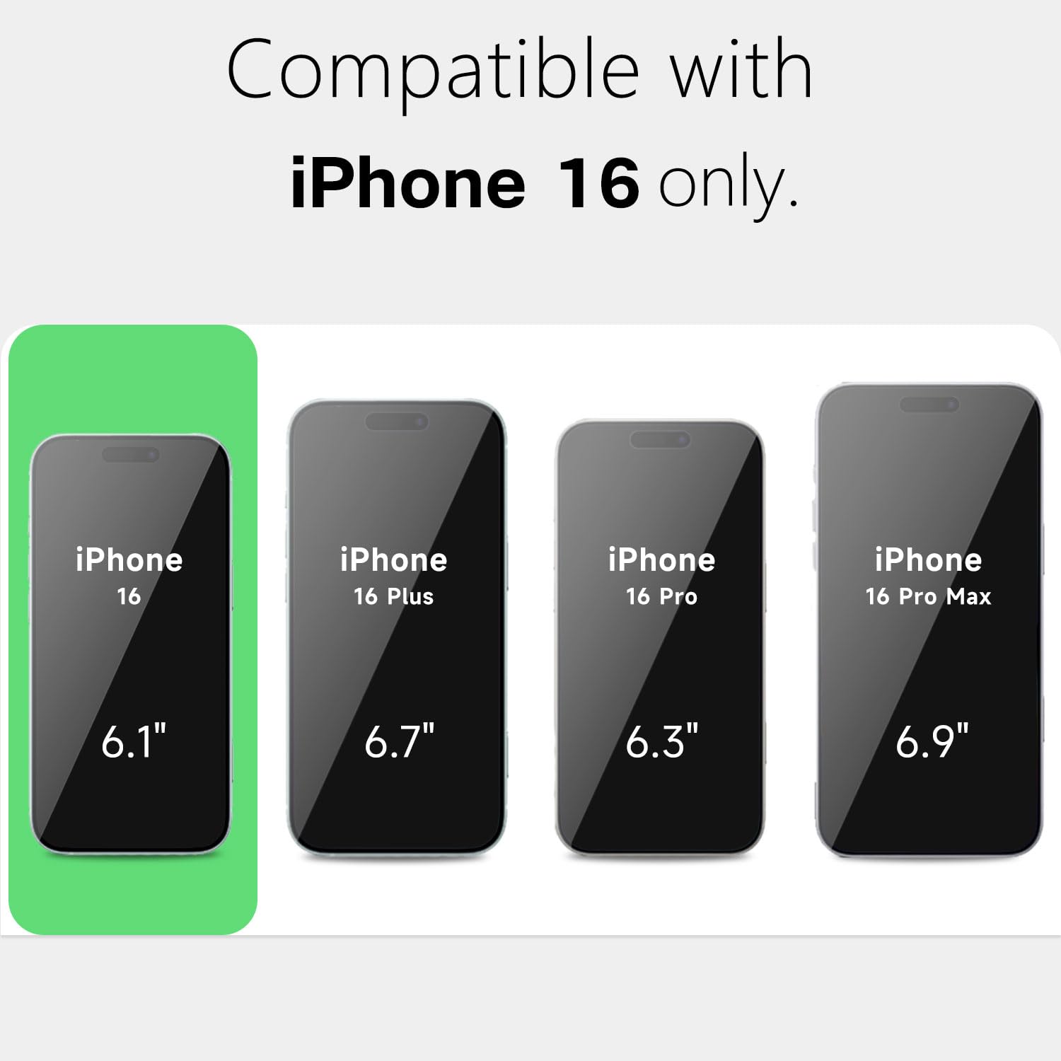 Loeoel For Iphone 16 Case Clear, Transparent Hybrid 16 Case [Hard Plastic & Soft Silicone Bumper] Acrylic Non Yellowing Thin Sli