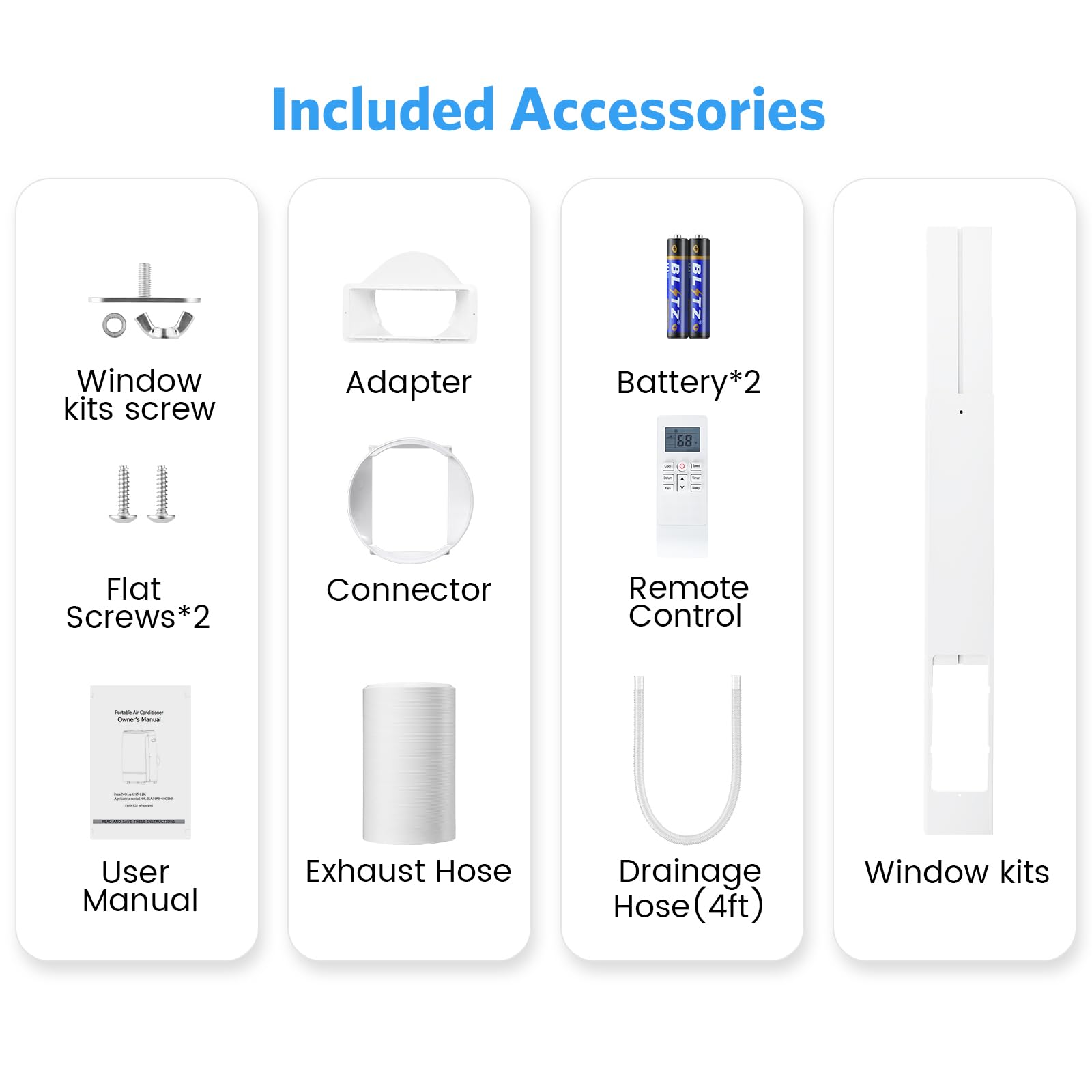 Electactic 10000 Btus Portable Air Conditioners With Cooling/Dehumidification/Fan/Sleep Mode,4-In-1 Portable Ac With 24H Timer &