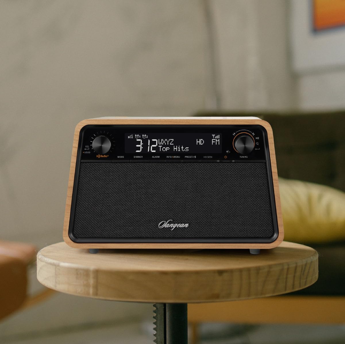 Sangean Hdr 19 Hd Radio/Am/Fm Rds/Bluetooth/Aux Premium Wooden Cabinet Radio