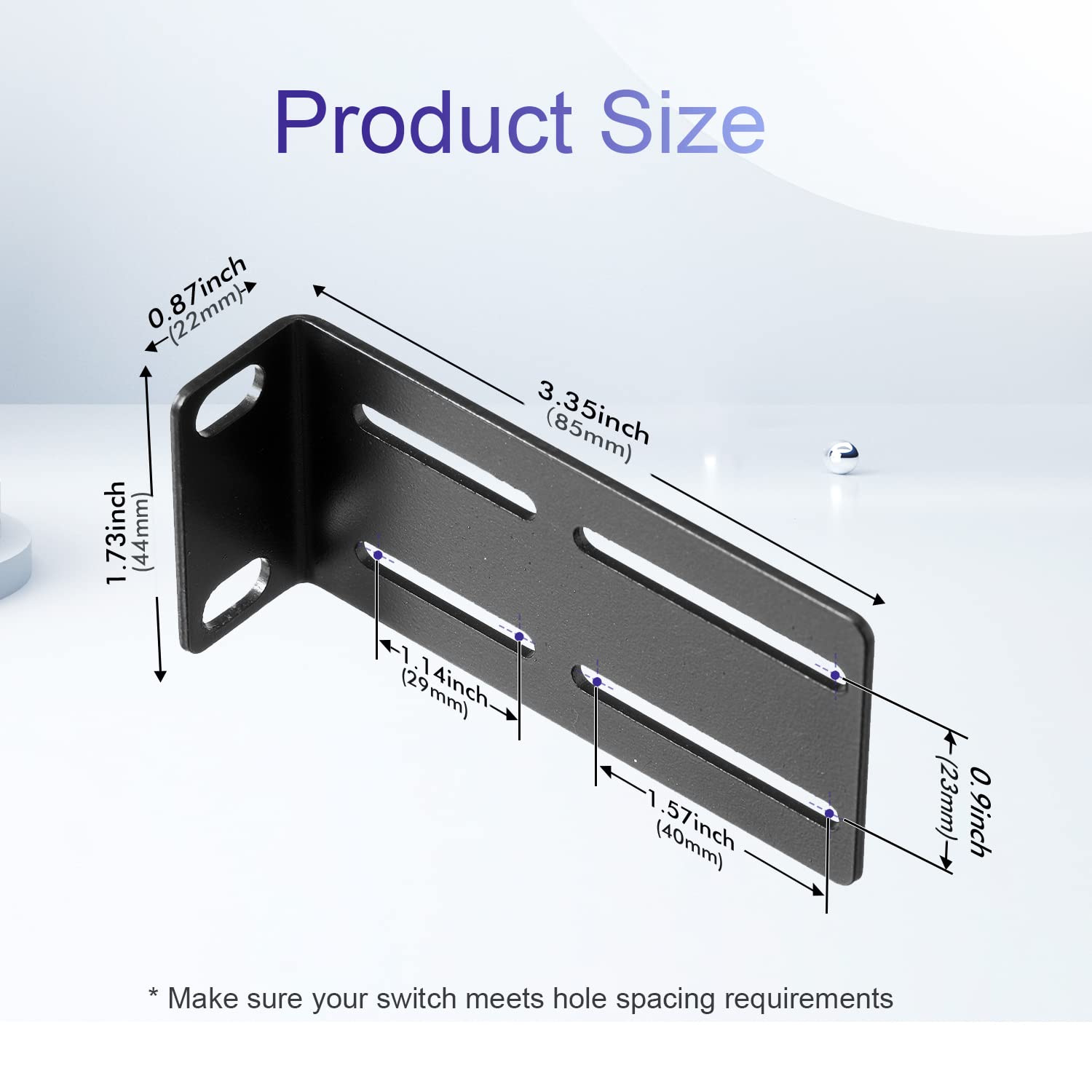 Rack Mount Kit Universal Adjustable 19 Inch Rack Ears For Hp/Procurve/Aruba/Officeconnect/Hpe And Other Switches