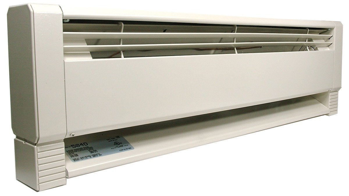 Qmark HBB1254 Liquid Filled Electric Hydronic Baseboard Heater 1250 Watt 240 Volt Navajo White