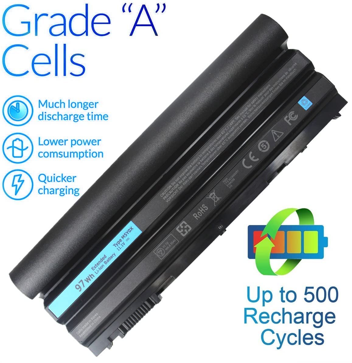 E6430 T54Fj M5Y0X Battery For Dell Latitude E6520 E6530 E5420 E5430 E5520 E5530; Inspiron 14R 5420 15R 5520 7520 17R 5720; 8858X