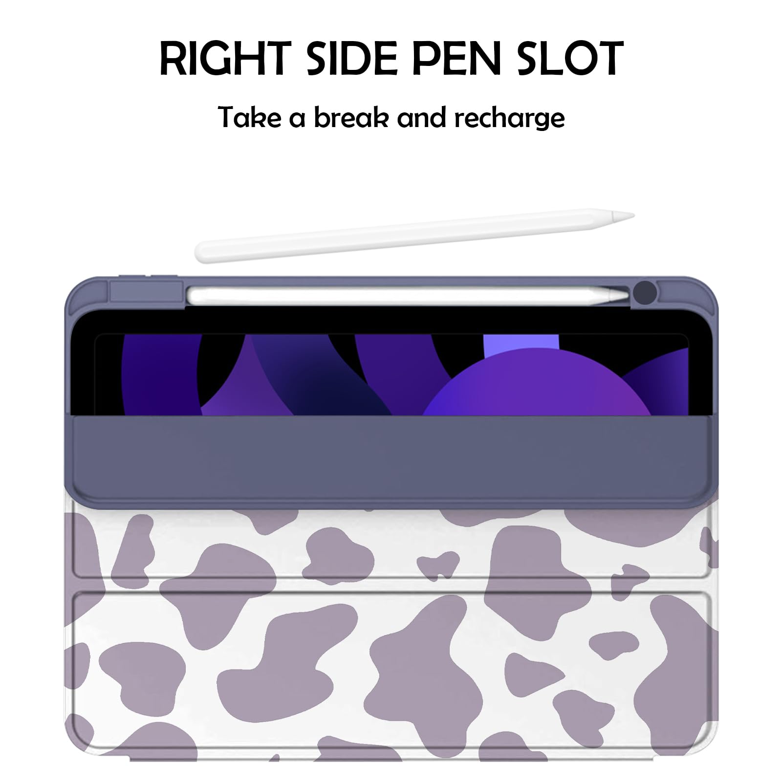 Deokke Compatible With Ipad Air Case 11 Inch M2 2024 5Th/4Th Generation 10.9 Inch (2022/2020) With Pencil Holder Tpu Back Case A