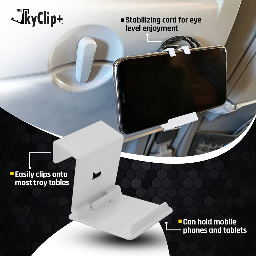 The Skyclip+ Phone & Tablet Holder For Air Travel, Home And Office Use   Inflight Phone Mount & Stand Compatible With Iphone, An