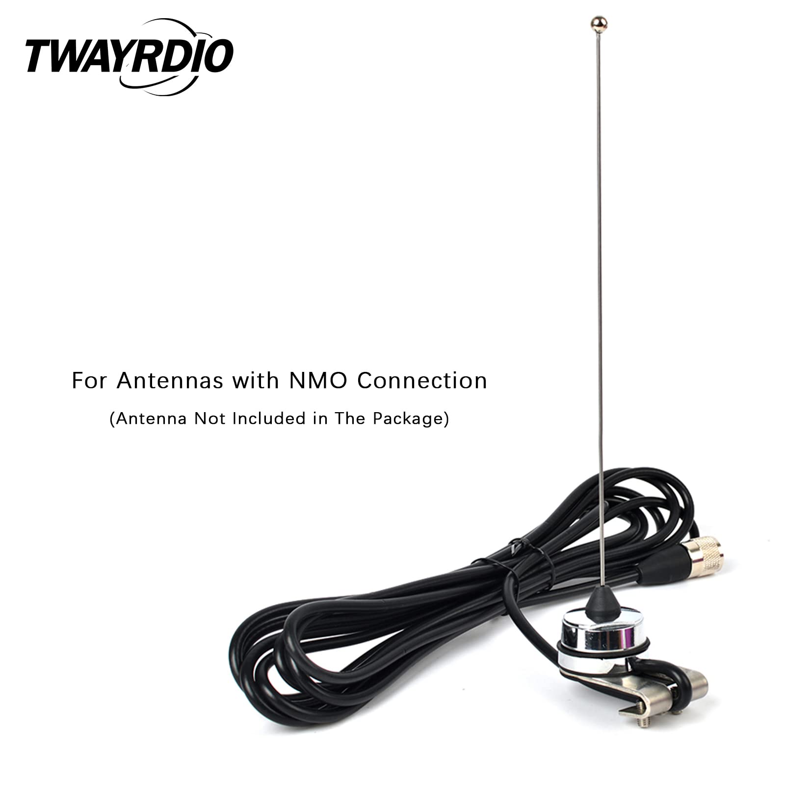 Twayrdio Nmo Mount With 13Ft Rg58 Coaxial Cable Pl259 Connector For Hf Vhf Uhf Nmo Antennas For Motorola Midland Radio Transceiv