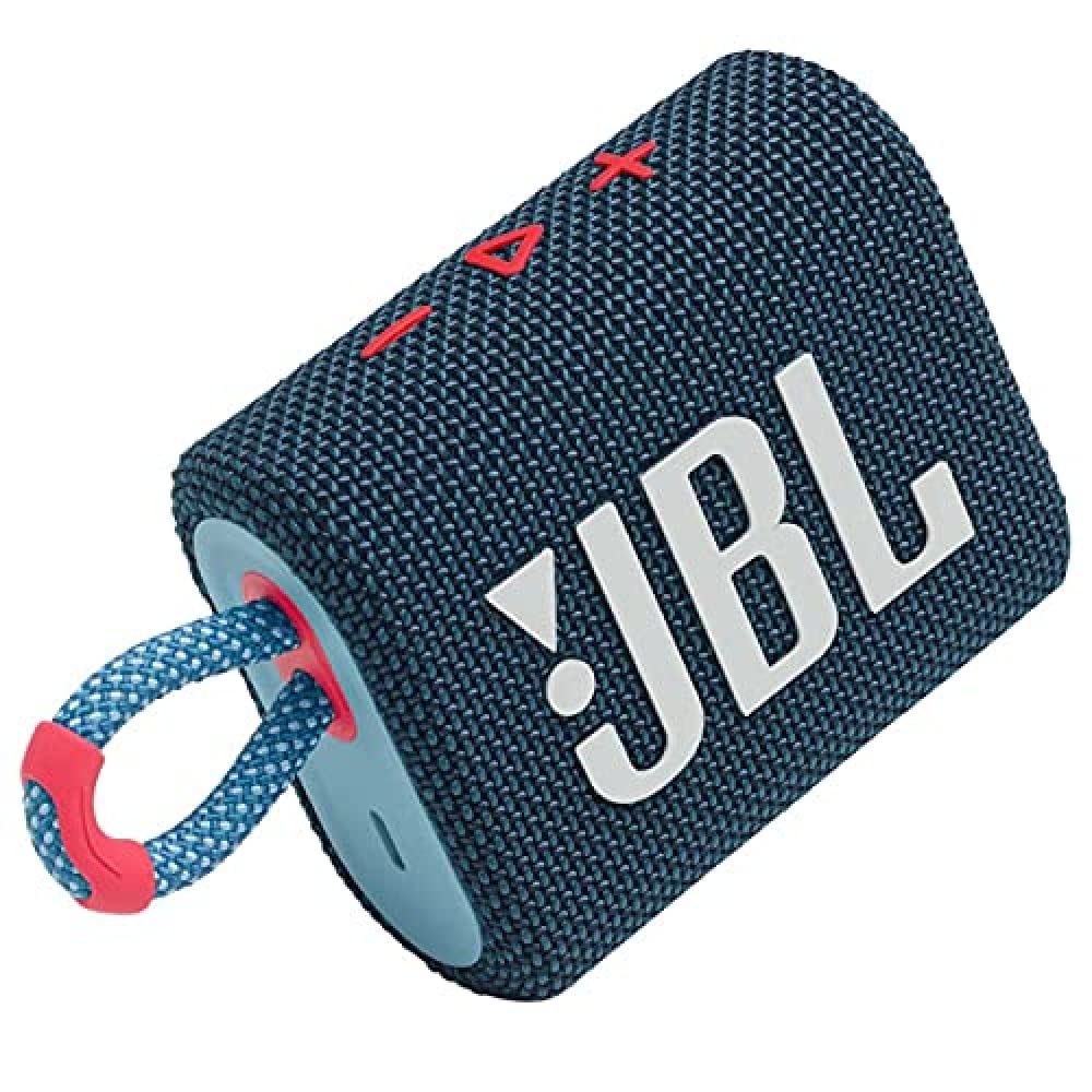 JBL Go 3 Portable Waterproof Wireless IP67 Dustproof Outdoor Bluetooth Speaker (Blue Pink)