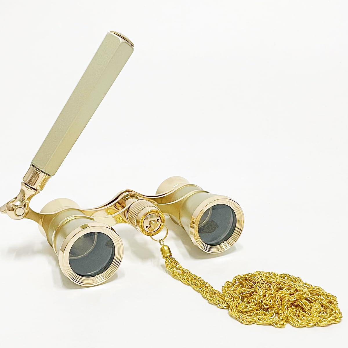 Binocular Telescope 3    25,Foldable Handle,Compact Lightweight With Chain,Opera Glasses With Handle For Women And Children (Gol