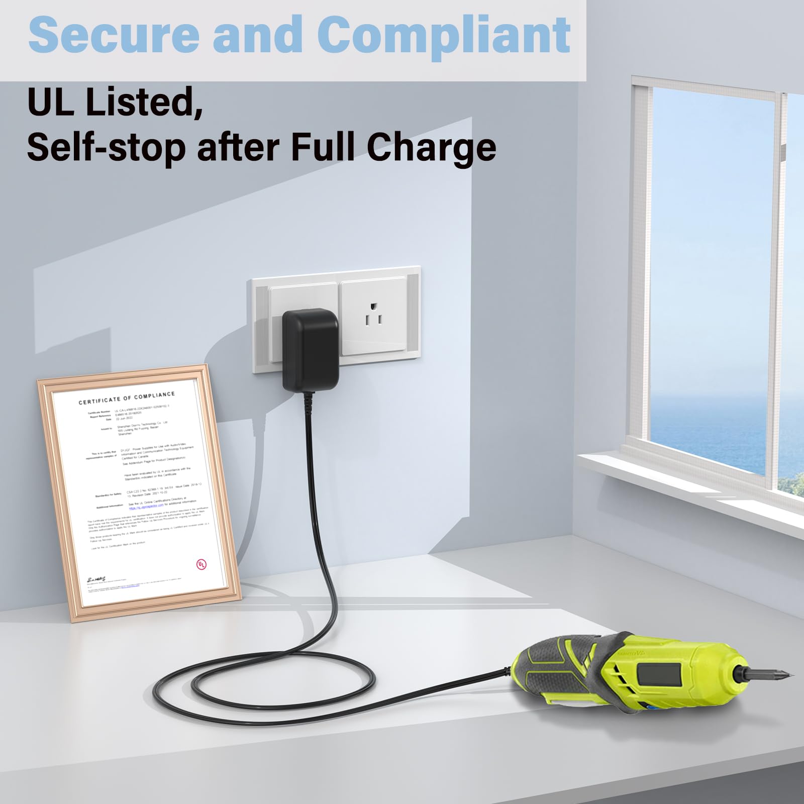 5V Power Cord Fit For Ryobi Drill Hp44L Hp34L Csd41 Bc 336 720217006 720217005 Replacement Charger Ac Dc Adapter Compatible With