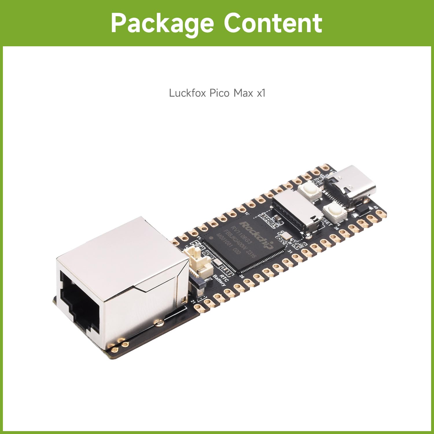 Waveshare Luckfox Pico Max Rv1106 Linux Micro Development Board, Integrates Arm Cortex A7/Risc V Mcu/Npu/Isp Processors 256Mb Me