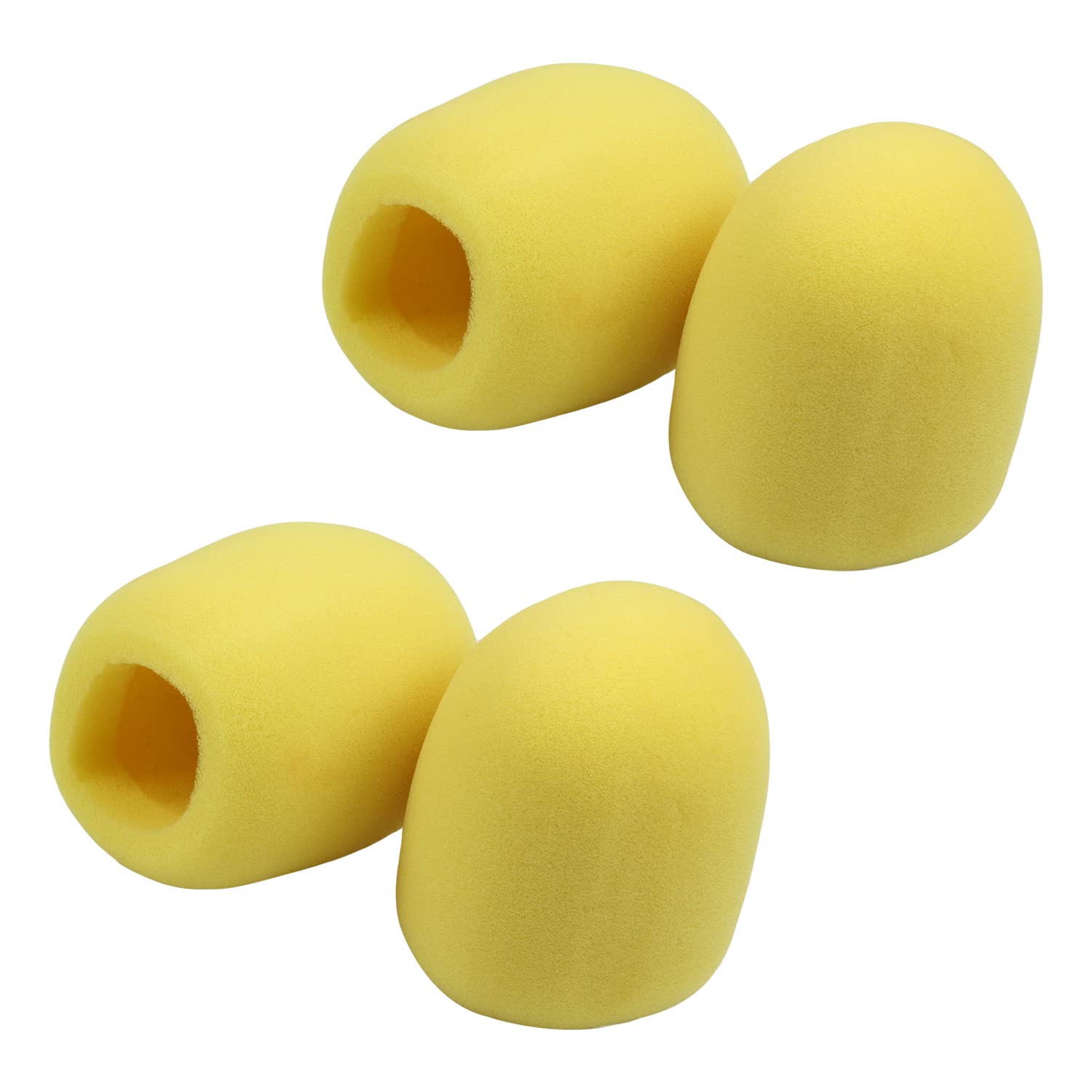 Fielect 5Pcs Microphone Cover Sponge Foam Mic Cover Handheld Microphone Windscreen Shield Protection Micro Foam Filter Yellow For Ktv Broadcasting