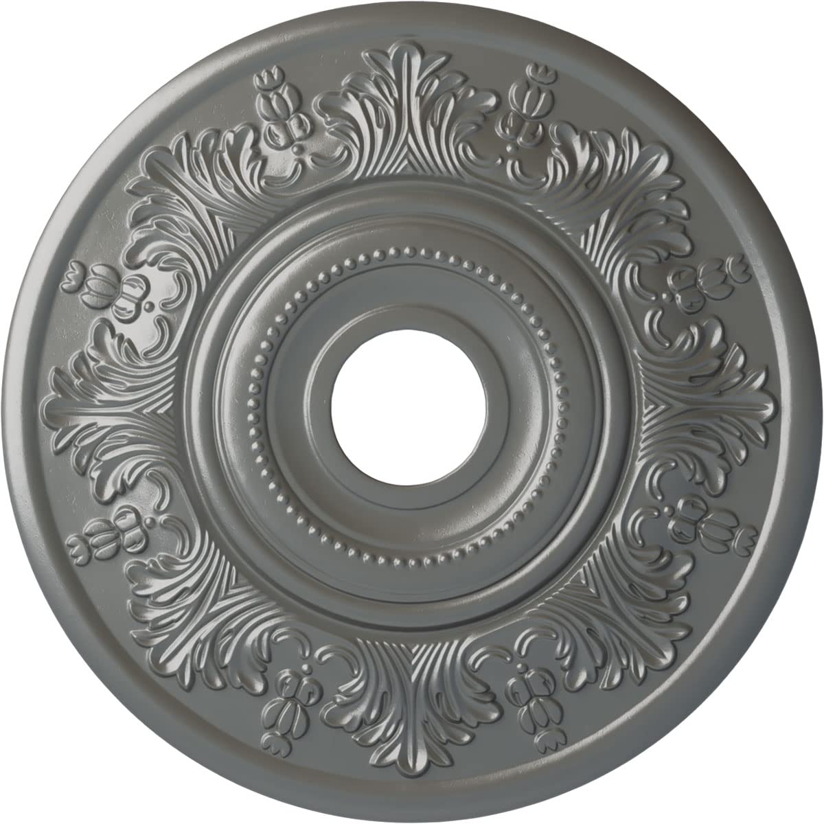 Ekena Millwork Cm20Visls Vienna Ceiling Medallion, 20''Od X 3 1/2''Id X 1 1/2''P, Hand Painted Silver