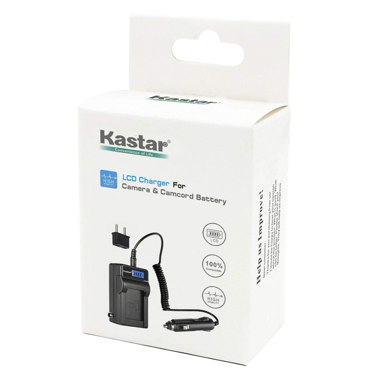 Kastar Np-Fp70 / Np-Fp71 Lcd Ac Battery Charger Compatible With Sony Dcr-Hc94, Dcr-Hc96, Dcr-Sr30, Dcr-Sr40, Dcr-Sr50, Dcr-Sr60,