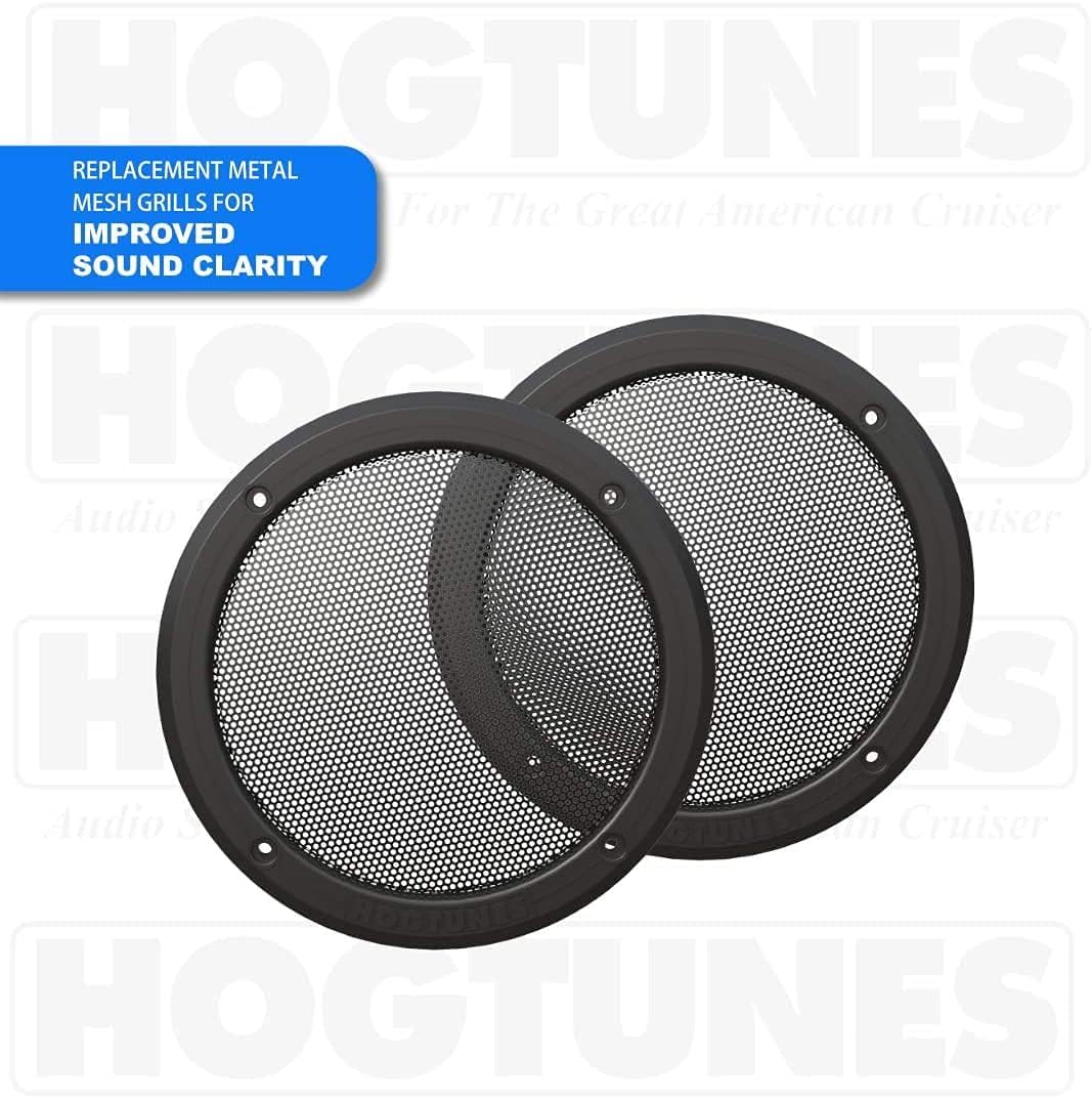 Hogtunes 462R Rm 6.5' Rear Speakers With Grills (2 Pack), Fits 2014 Current Harley Davidson Motorcycles