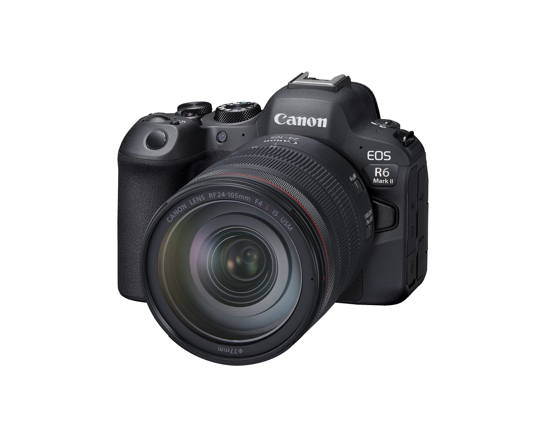 Canon EOS R6 Mark II Mirrorless Camera RF24 105mm F4 L USM Lens Kit, Hybrid Full Frame Camera, 24.2 Megapixel CMOS Sensor. Photo and Video Camera Capabilities, RF Mount, Black