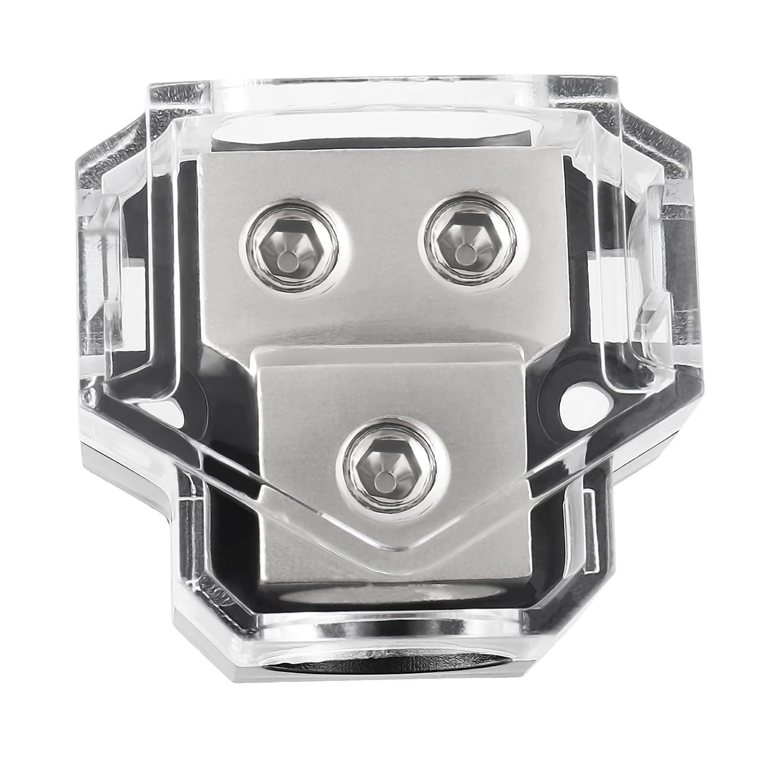 Bojack 2 Way Power Distribution Connecting Block 1X0/2/4 Gauge Input 2X4/8 Gauge Output Power Distribution Block For Car Amplifi