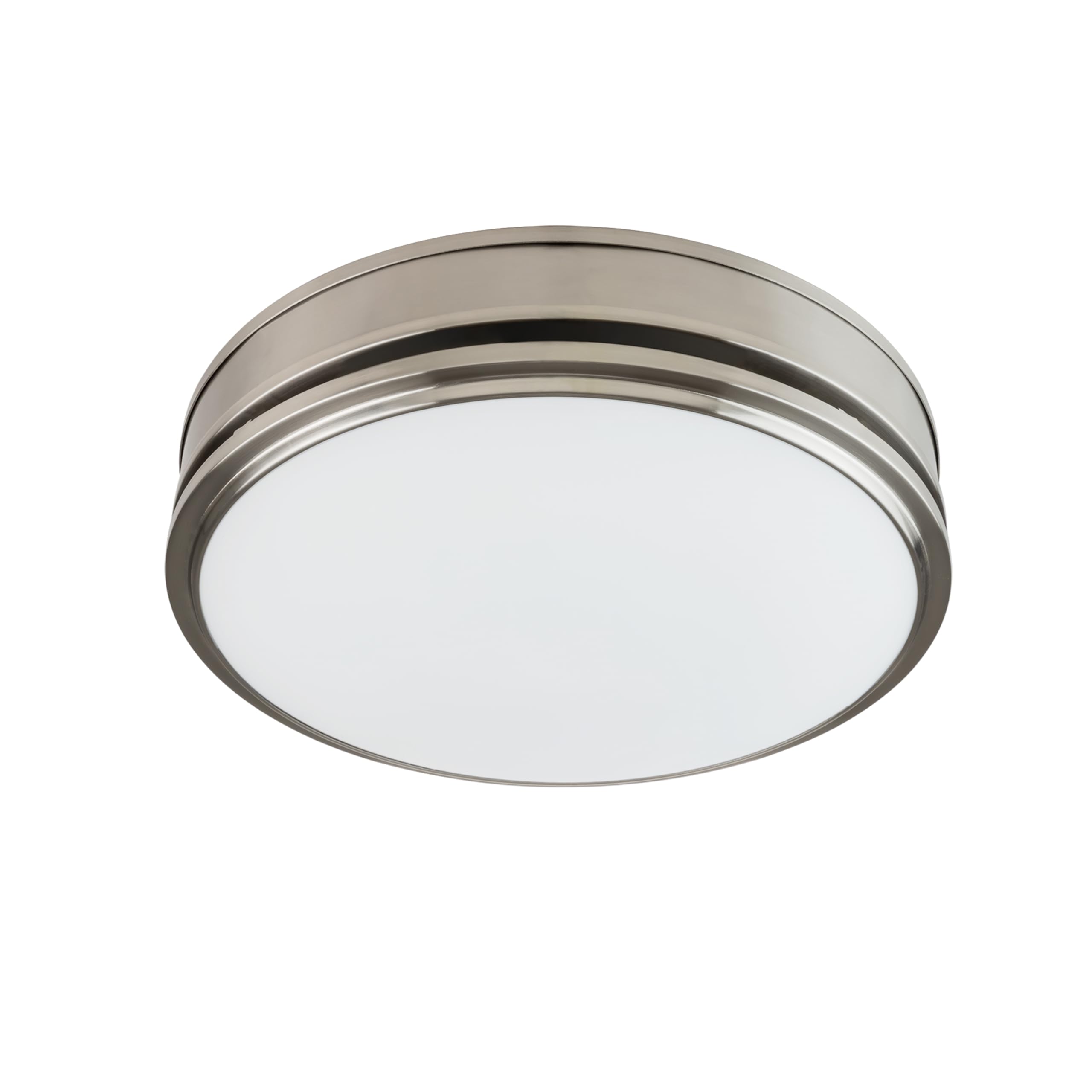 Good Housekeeping 91037 Broadway Decorative 110 CFM 2.0 Sones Bathroom Ventilation Exhaust Fan with Light, Brushed Nickel (LED B