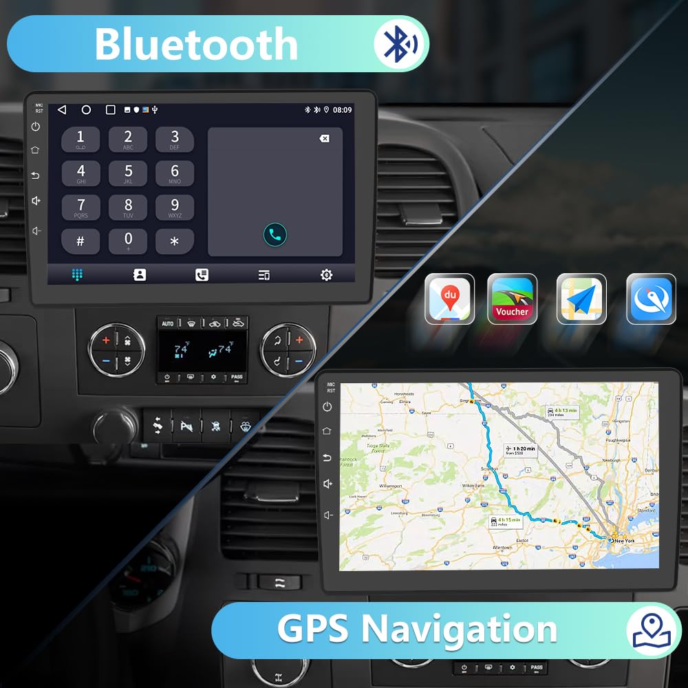 Android 13 [2Gb+64Gb] Car Radio Stereo Compatible For Chevy Chevrolet Silverado Tahoe Equinox Gmc Sierra Yukon With Wireless Car